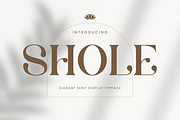 Shole - Display Serif Font, a Serif Font by Aqeel_Art (Thumbnail 1 of 12)