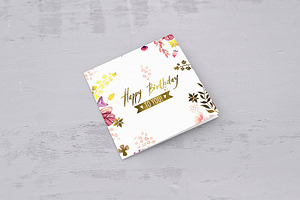 Square Greeting Card Mockups