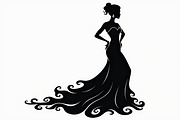 Stylish Gown Silhouette Set, an Illustration by yasushie (Thumbnail 21 of 21)