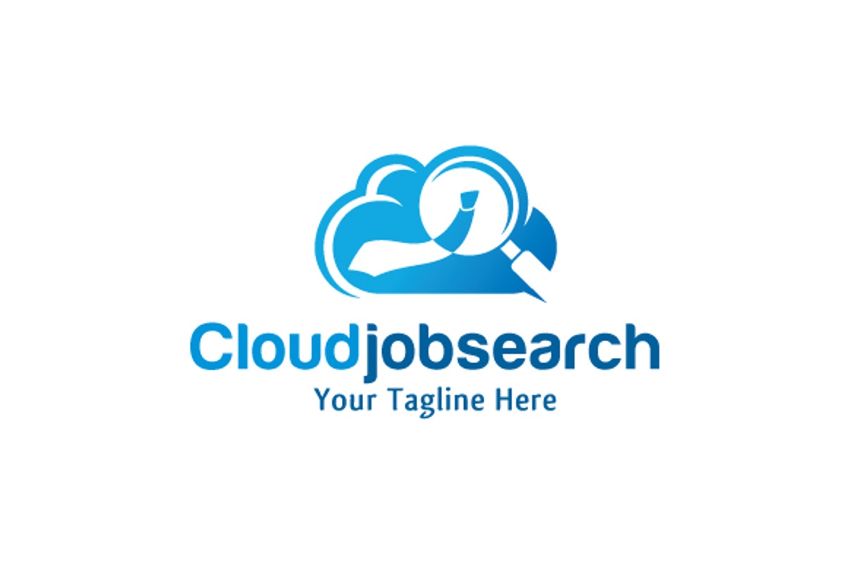 Cloud Job Search Logo Template, a Branding & Logo Template by gunaonedesign