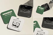 Drink Square Coaster Mockup, a Household Mockup by graphicsauce (Thumbnail 1 of 4)