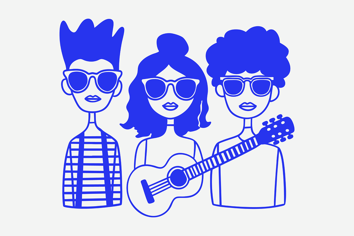 School Music Band Doodle, a Person Illustration by Danil Polshin