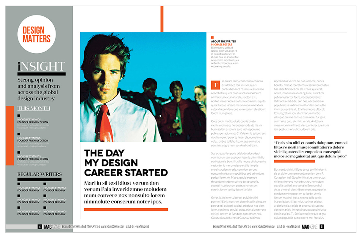 Magazine Template InDesign 05, a Magazine Template by Love Graphic Design (Photo 11 of 34)