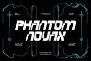 Phantom Novax Futuristic Y2k Family, a Sans Serif Font by Inviline.co (Thumbnail 1 of 12)