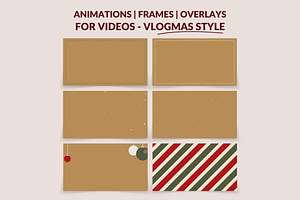 Animated VLOGMAS Frames & Background
