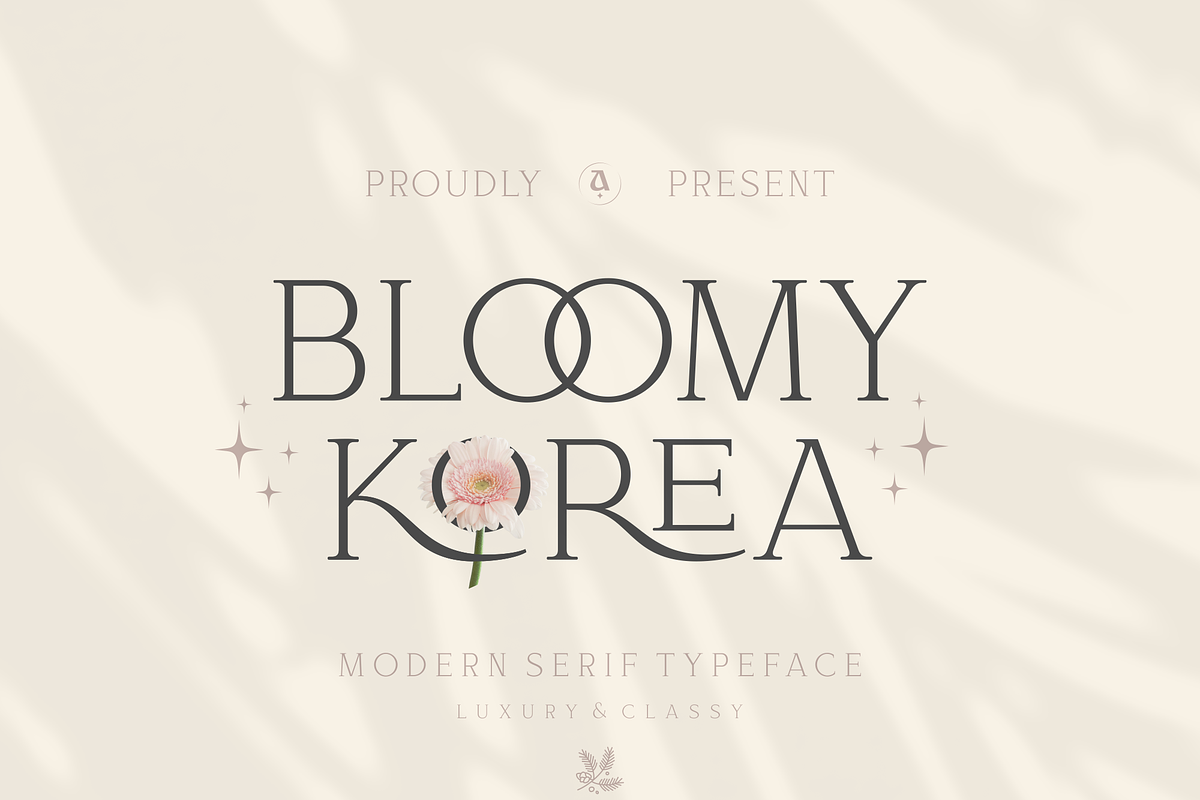 Bloomy Korea - Modern Serif Font, a Serif Font by Artchitype Studio (Photo 1 of 12)