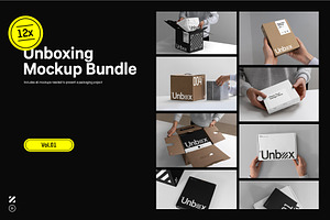 12x Unboxing Mockup Bundle