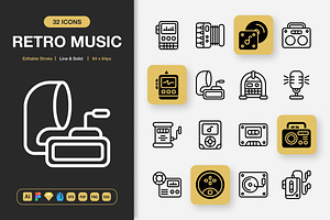 Retro Music Icons