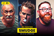 30% SALE! Smudge Oil Painting, an Action Add-On by U_Design (Thumbnail 1 of 8)