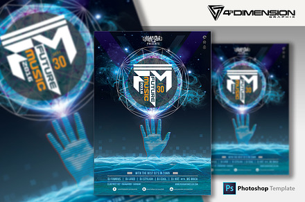Future Music A4 Flyer Template