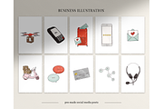 Business customer support icons, a Finance Illustration by Milatoo (Thumbnail 2 of 2)