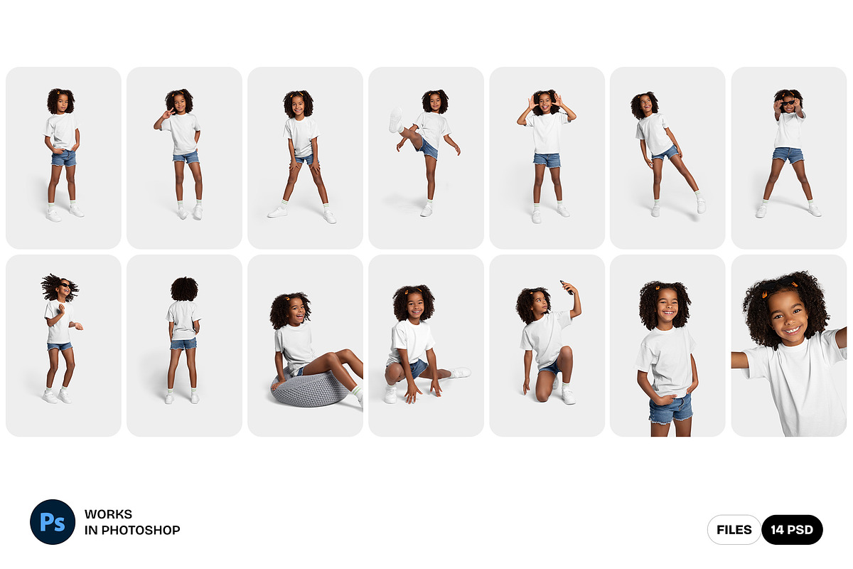 African Kids Girl T-Shirt Mockups, a Shirt Mockup by Hi, Mock-Up! (Photo 2 of 10)