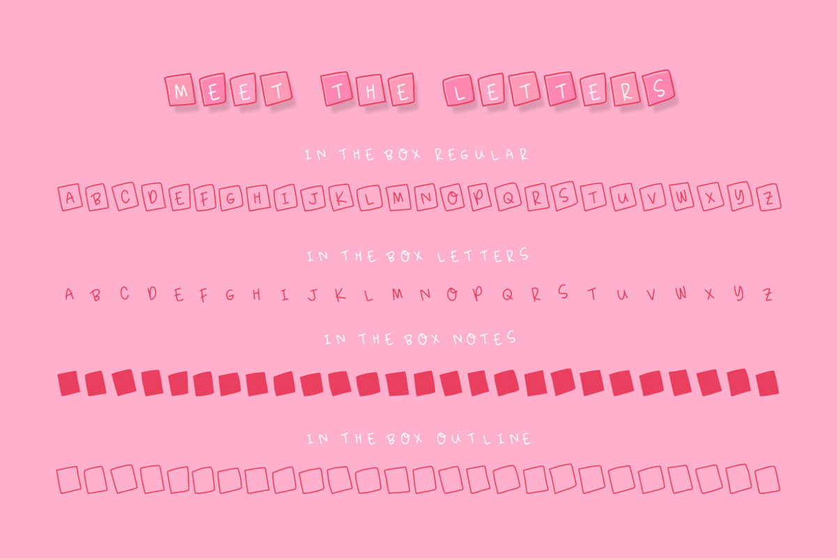 In the Box Font Family, a Font by Salt & Pepper Designs (Photo 6 of 8)