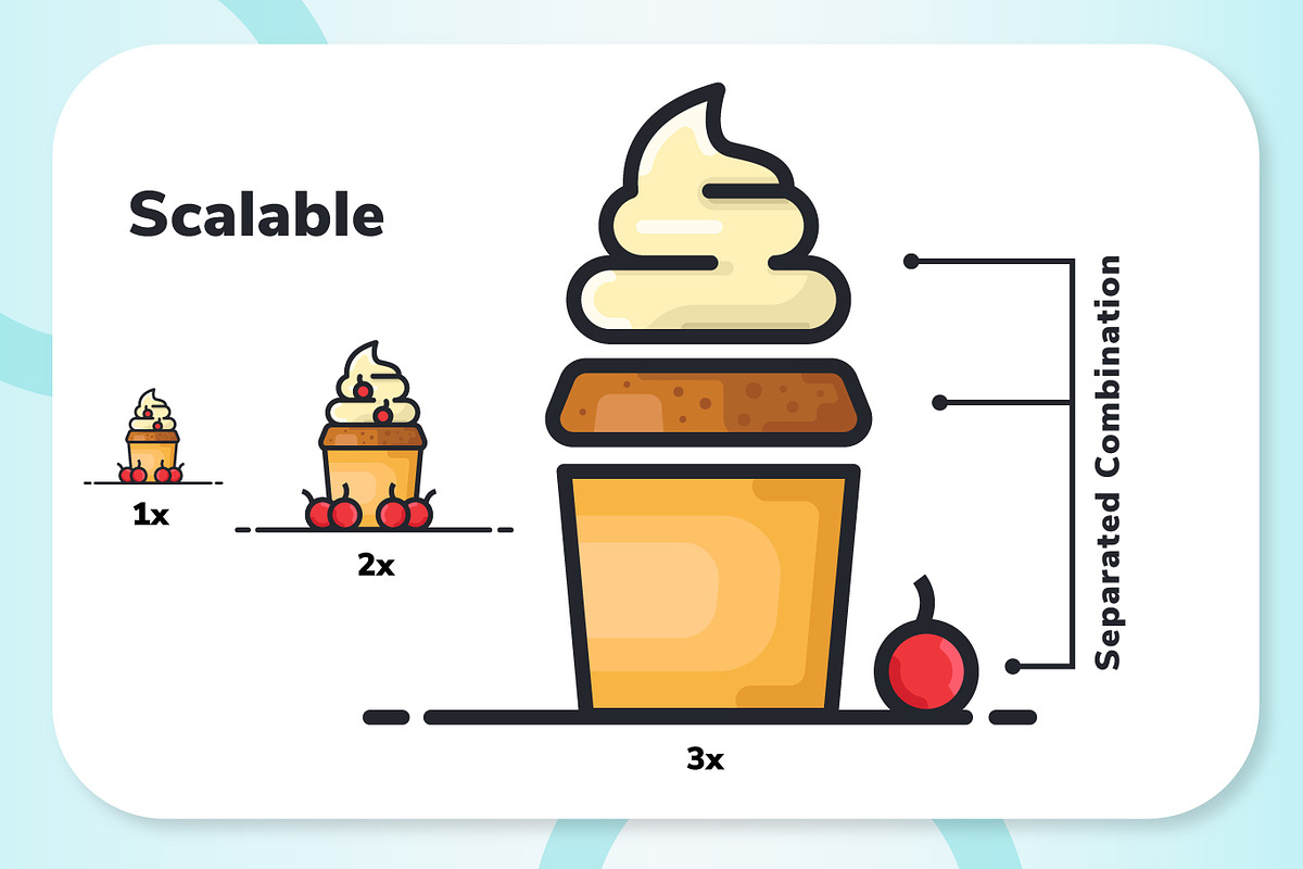 Food collection vector illustration, a Duotone Icon by Creastale (Photo 3 of 8)