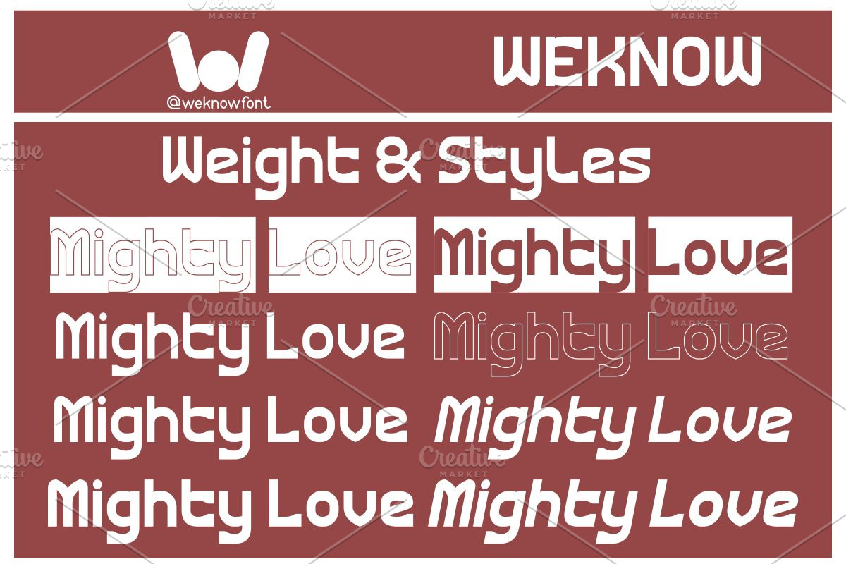 Mighty Love font, a Sans Serif Font by weknow (Photo 7 of 8)