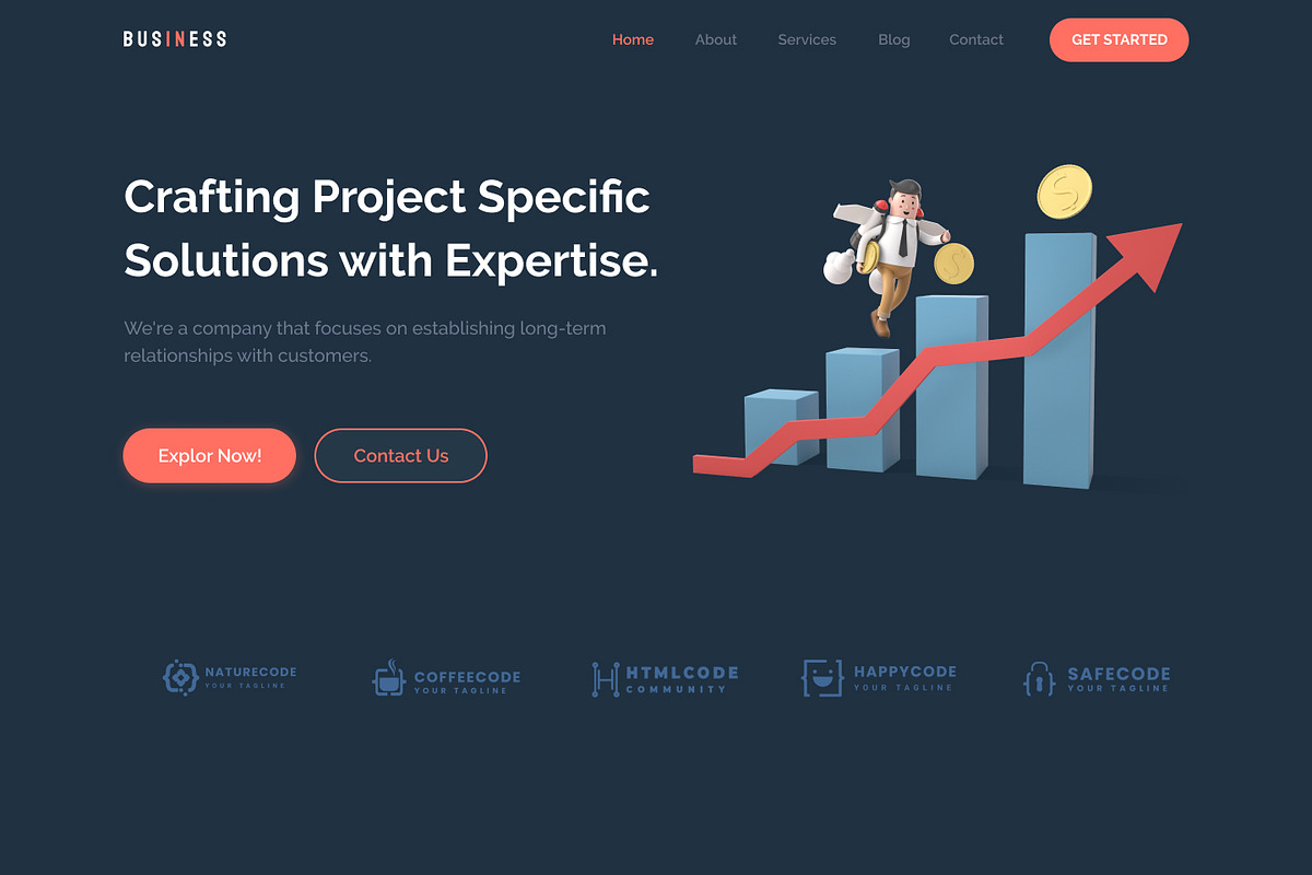 Business Marketing Template Design, a Landing Page Template by Neha Guleria (Photo 2 of 2)