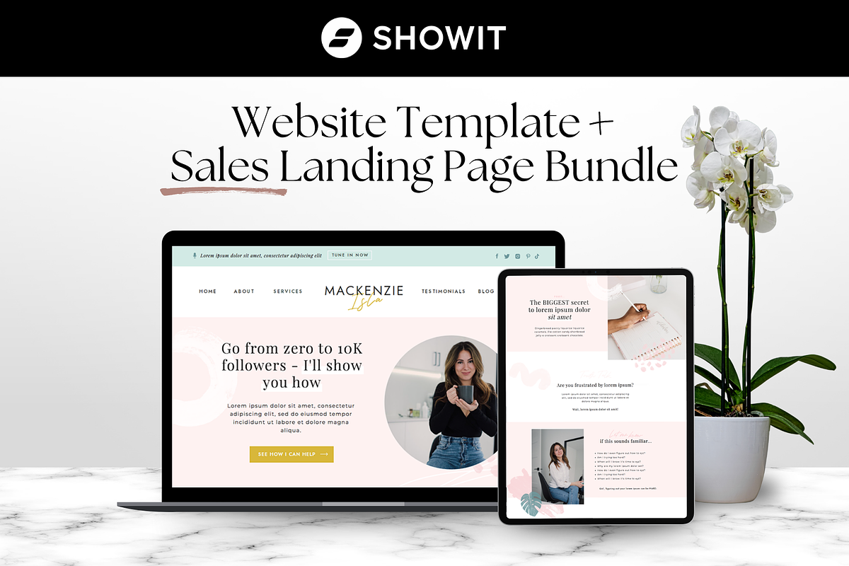 Business Website & Sales Page Bundle, a Landing Page Template by Sugar Studios (Photo 1 of 11)