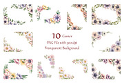 Anemone Watercolor Floral Clipart, a Decorative Illustration by ForhadGFX (Thumbnail 8 of 14)