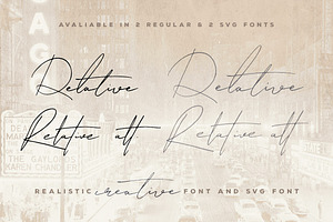 Relative Handwritten & SVG Font