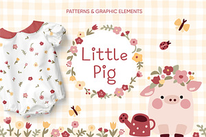 Little Pig kids graphic collection, an Illustration by SurfaceStories