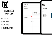Timesheet Tracker - Notion Template, a Templates & Theme by 2 Nomazi (Thumbnail 2 of 5)