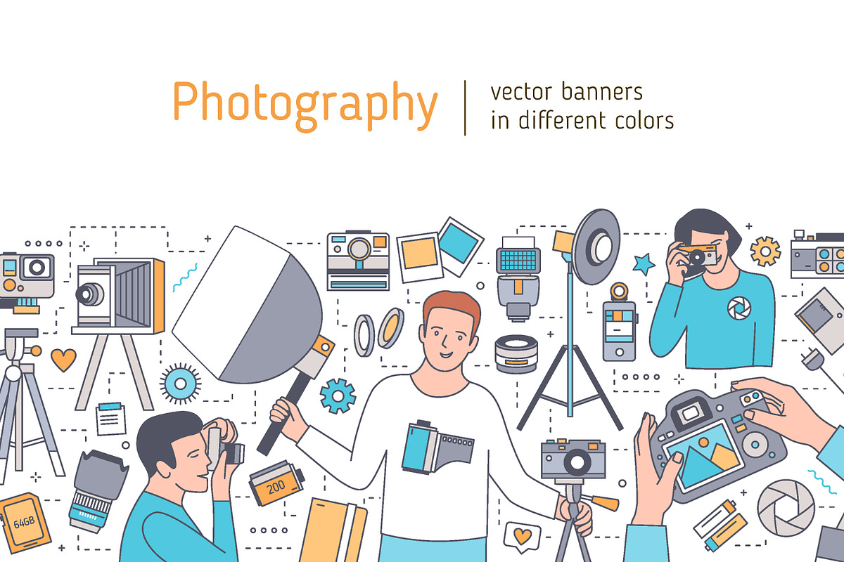Photography line art banner, a Person Illustration by Good Studio (Photo 1 of 4)