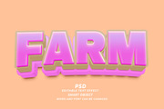 Farm PSD 3D Editable Text Effect, a Layer Style Add-On by TrueVector (Thumbnail 1 of 2)