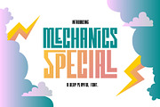 Mechanics Special Display Font, a Sans Serif Font by Holt510 (Thumbnail 1 of 11)