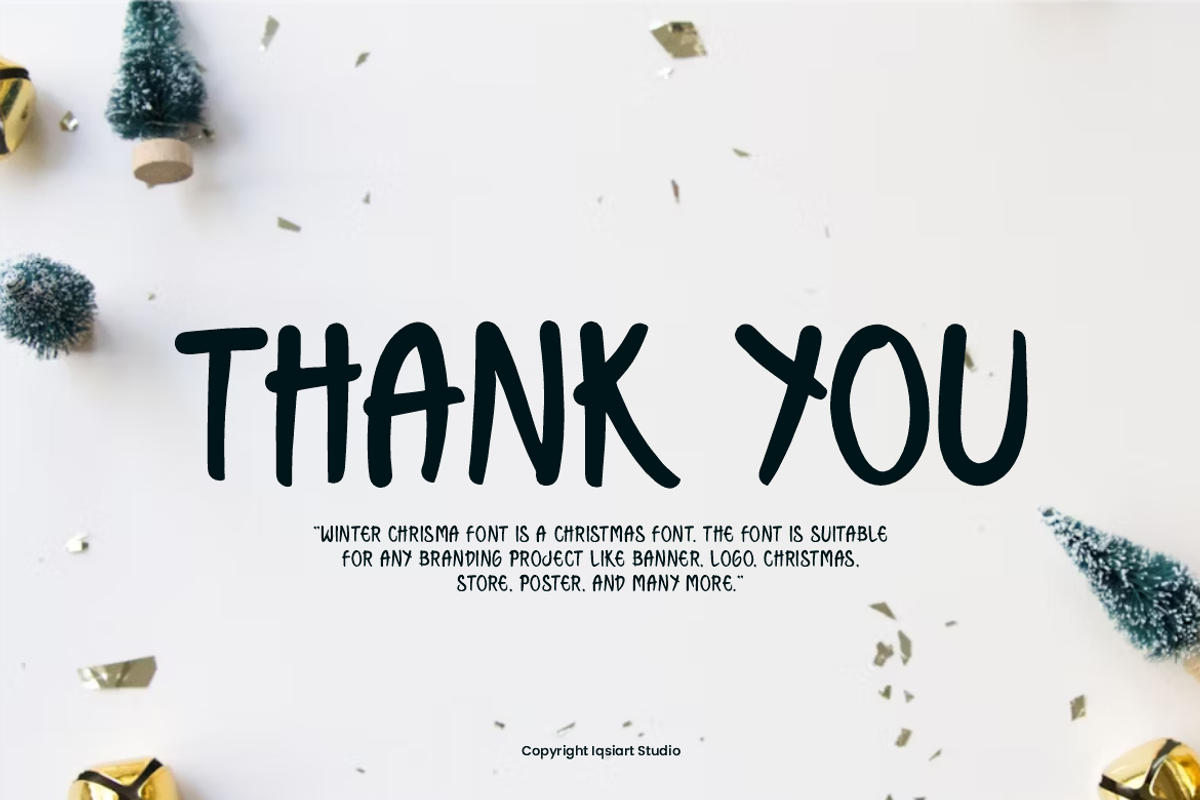 Winter Chrisma - Christmas Font, a Handwritten Font by Iqsiart Studio (Photo 5 of 7)