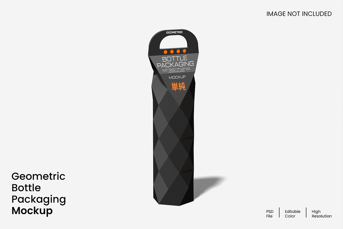 Geometric Bottle Packaging Mockup, a Packaging Mockup by Unerispace