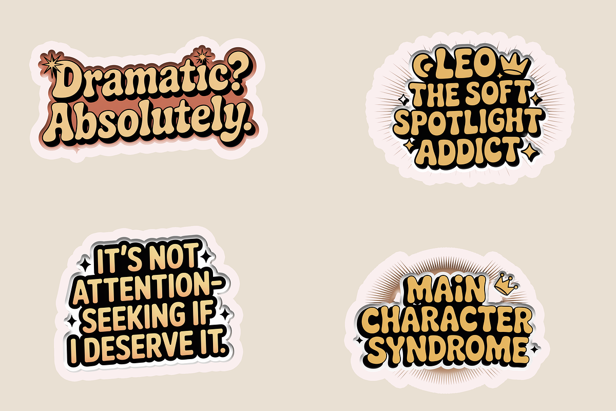 Funny Zodiac Digital Sticker Set, an Object Graphic by Jakayla Digital Co (Photo 16 of 20)