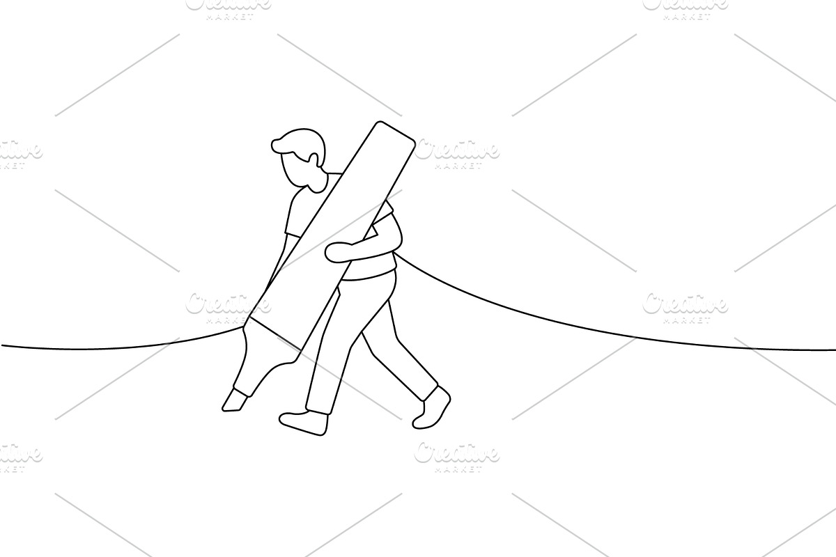 Man walking with large fountain pen, a Person Illustration by GraphiShop