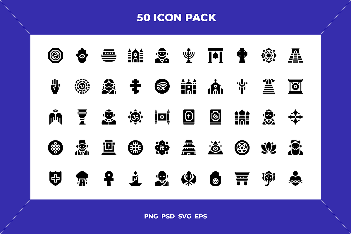 Religion icons, an Outline Icon by Wencory (Photo 1 of 2)