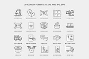 Delivery & Logistics Icon Pack, an Outline Icon by Grand Design (Thumbnail 2 of 3)