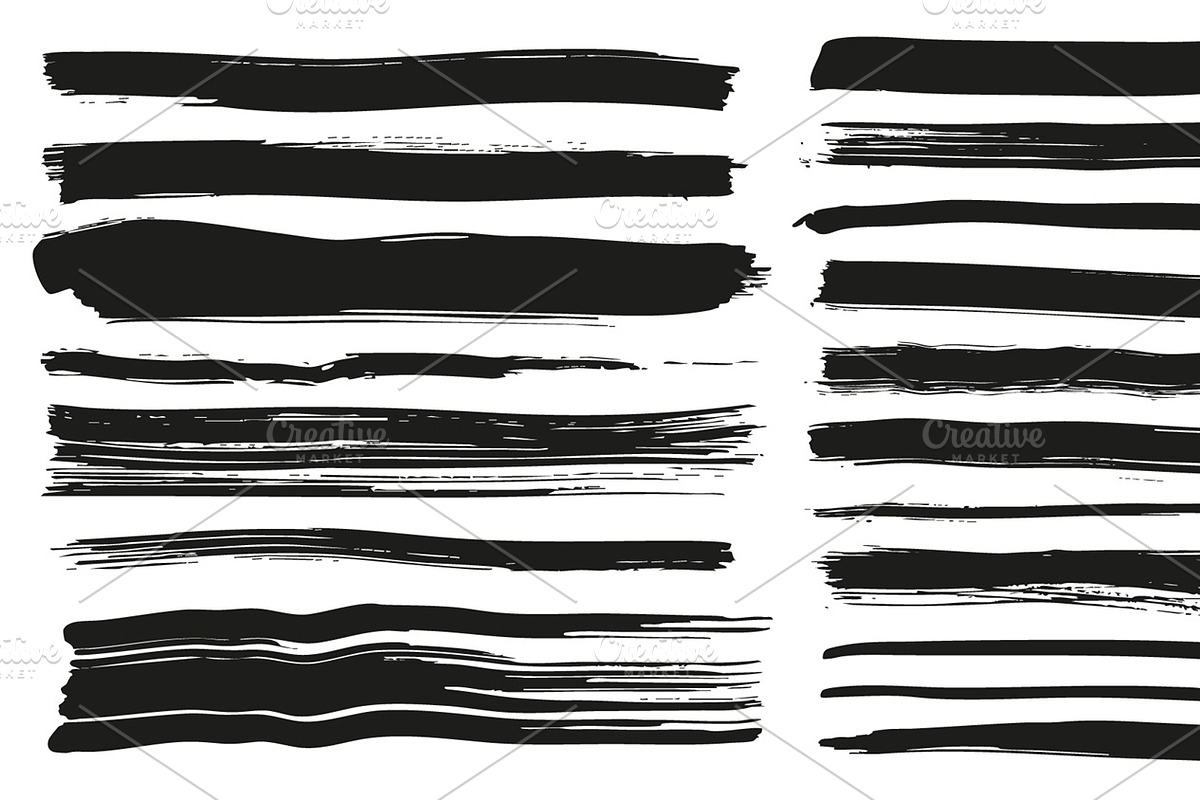 Brush Strokes Pack, a Texture Graphic by alexdndz (Photo 9 of 11)