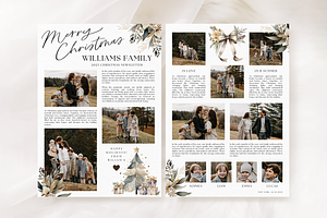 Christmas Newsletter Canva Template