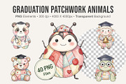 Graduation Patchwork Animals, an Illustration by Artnoy (Thumbnail 1 of 8)
