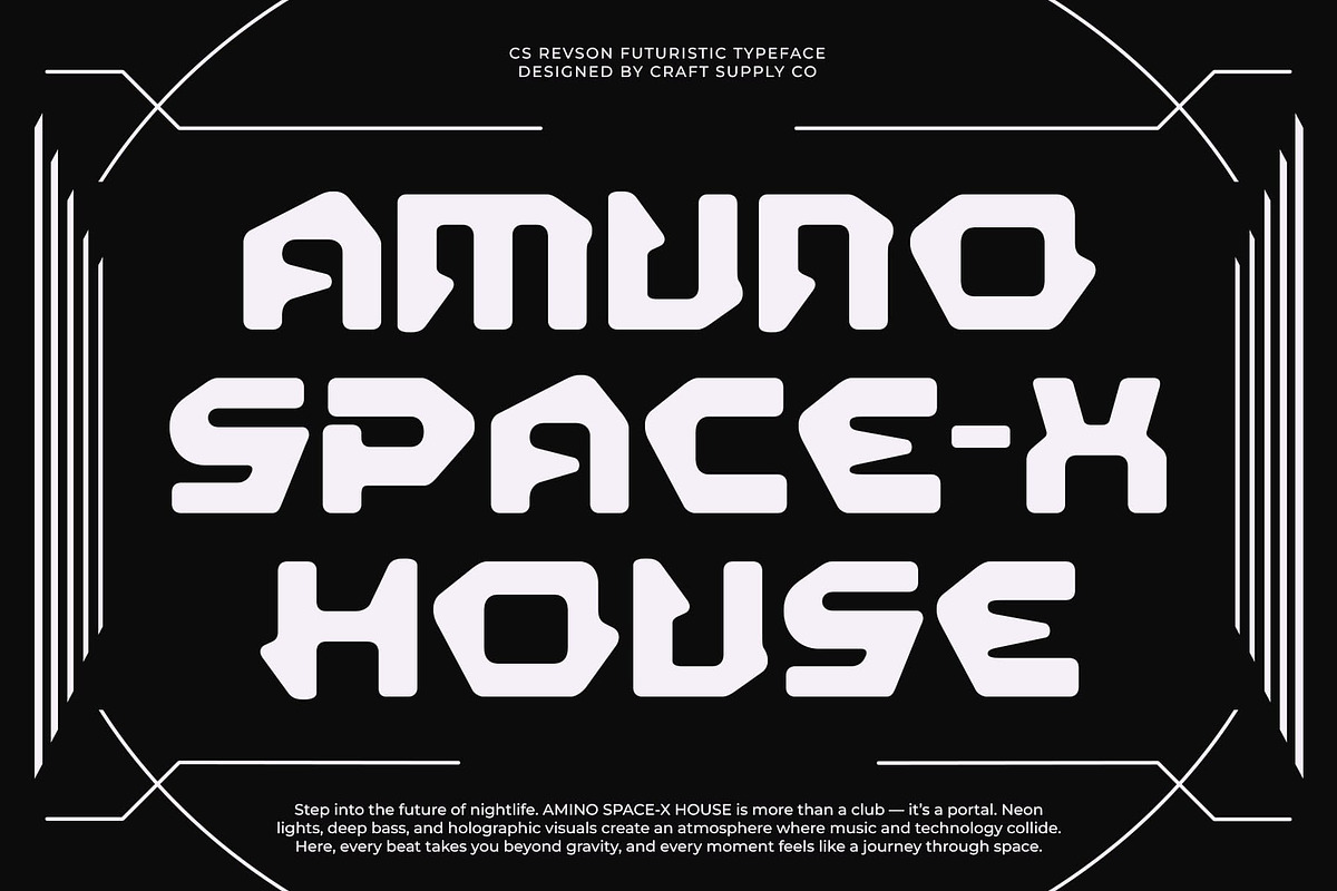 CS Revson – Futuristic Font, a Sans Serif Font by Craft Supply Co. (Photo 6 of 7)
