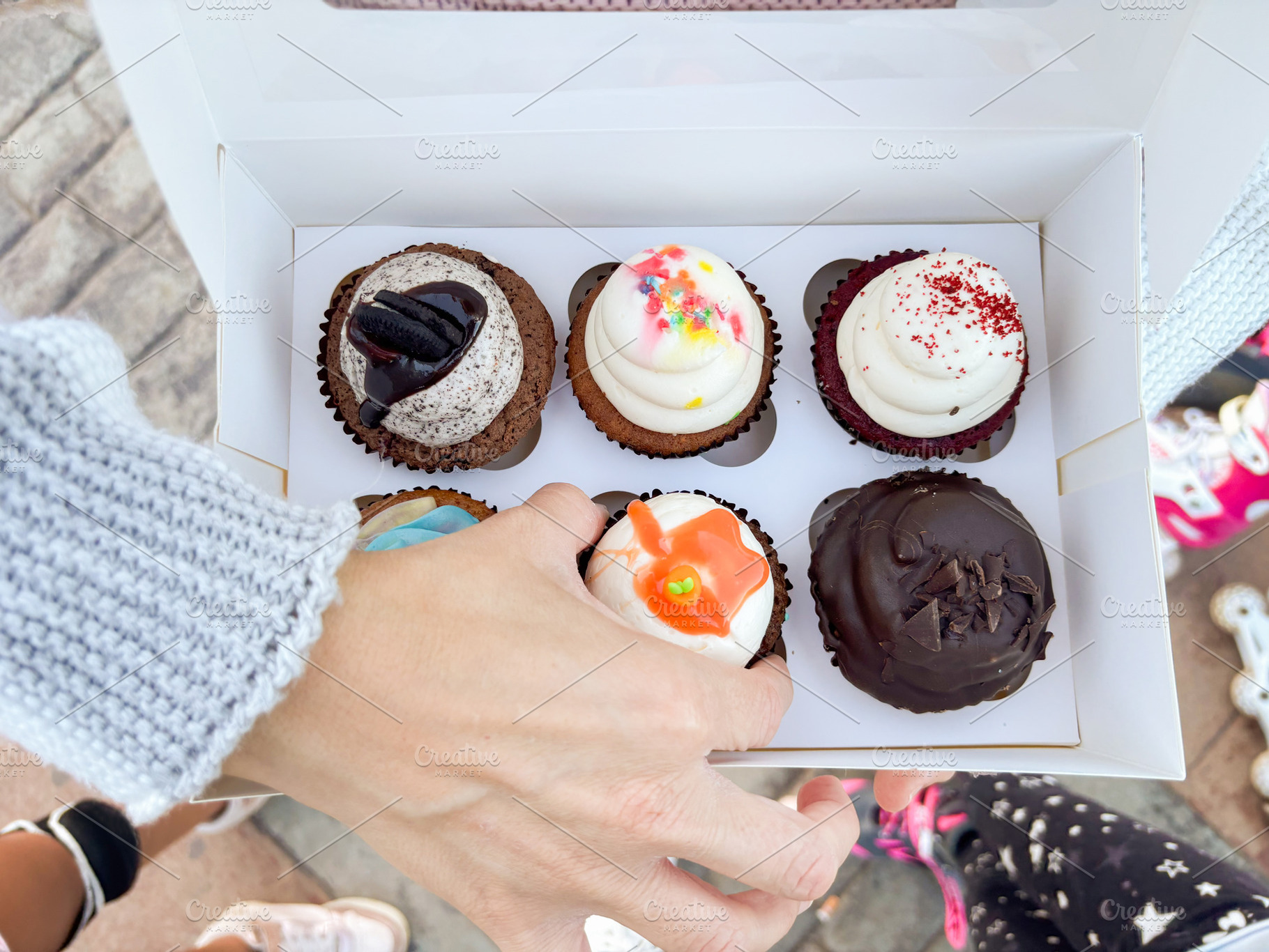 Assorted Cupcake Box with Carrot, Red Velvet and Chocolate Cupcakes, a Food & Drink Photo by etorres69