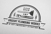 Plumbing retro logos, a Branding & Logo Template by Agor2012 shop (Thumbnail 4 of 5)