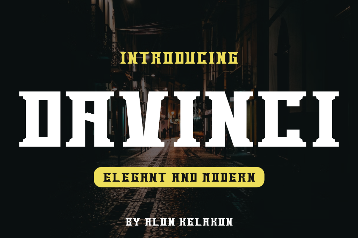 Davinci, a Serif Font by alon kelakon (Photo 1 of 6)