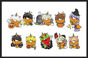 Cute Halloween Unicorn Donut Art, an Animal Illustration by ArtVarStudio (Thumbnail 2 of 3)