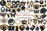 Black & Gold Luxury Clipart, an Illustration by Designworld (Thumbnail 1 of 9)