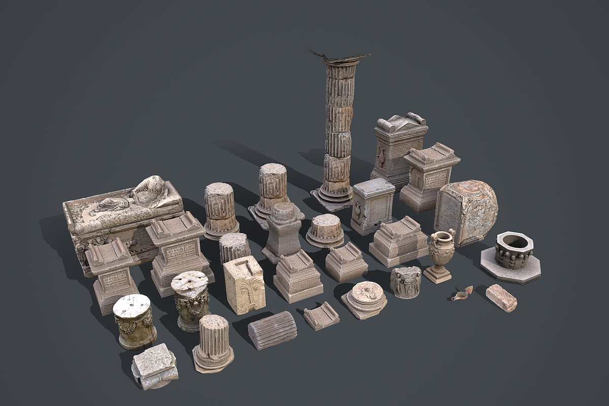 Roman Greek Objects Big Pack, an Architecture 3D Model by Beatheart Creative Studio (Photo 3 of 6)