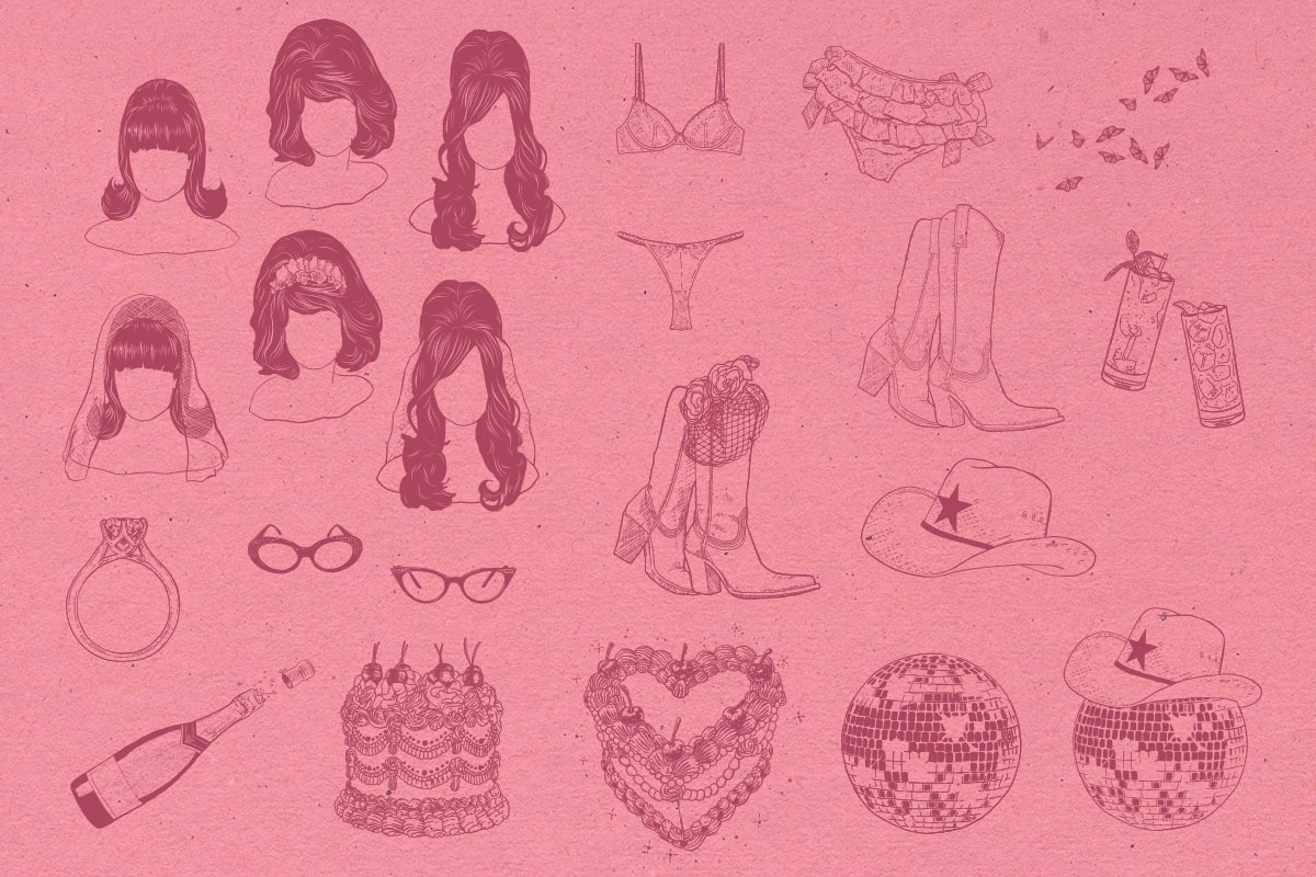 Bachelorette Illustrations & Invites, an Object Illustration by Paper Curls Design (Photo 5 of 6)