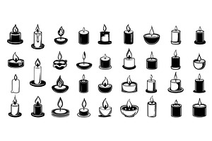 Candles silhouettes. Black spa, an Object Illustration by Stock-Smart-Start