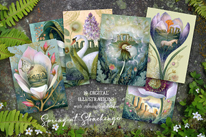 Spring at Stonehenge Postcard Set