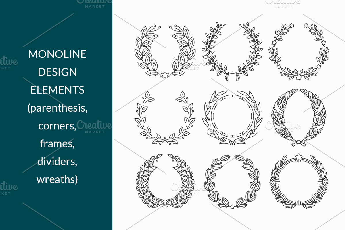 Vector line design elements' set, an Object Graphic by SpaceNymph (Photo 7 of 7)