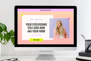 Sales Page Template, Canva Website