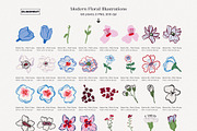 Abstract Modern Flowers Graphics, a Decorative Illustration by likorbut (Thumbnail 10 of 10)